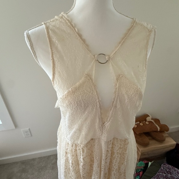 Free People Cream Lace Midi Dress - Picture 4 of 4